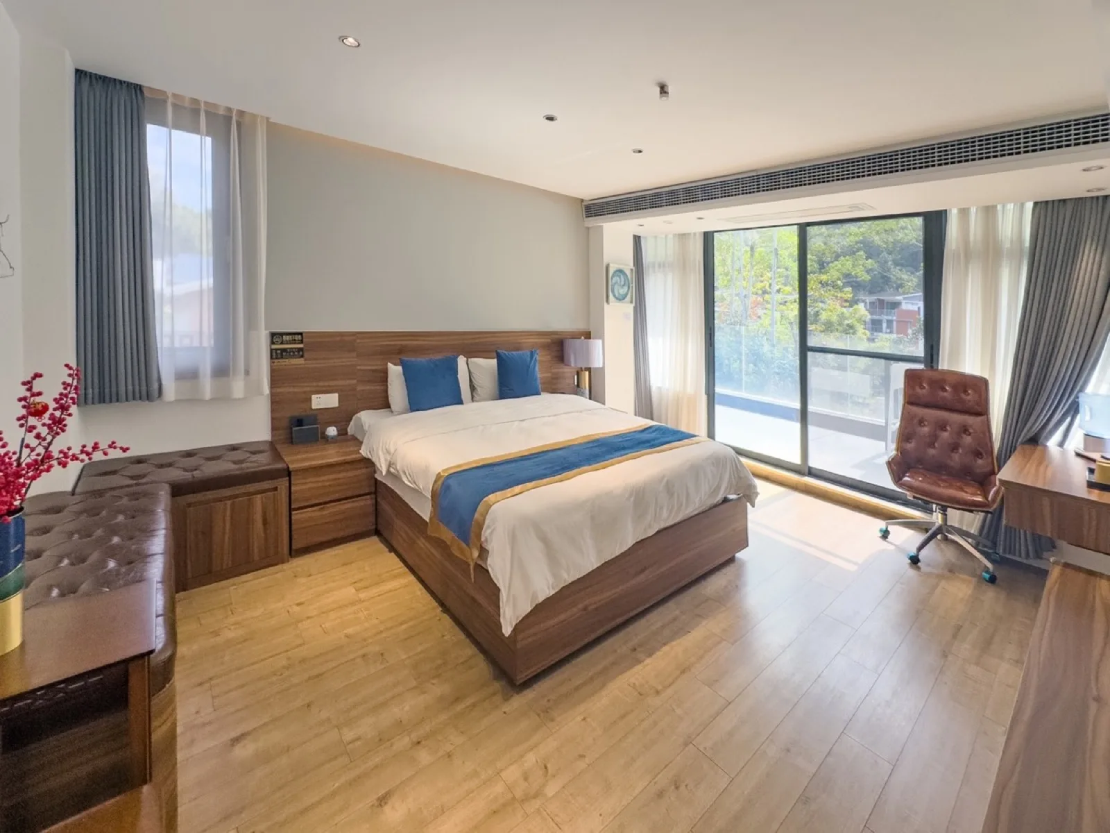 漳州长泰翠溪山庄度假别墅（漳州市长泰区翠溪民宿）-山景豪华大床套房-长泰