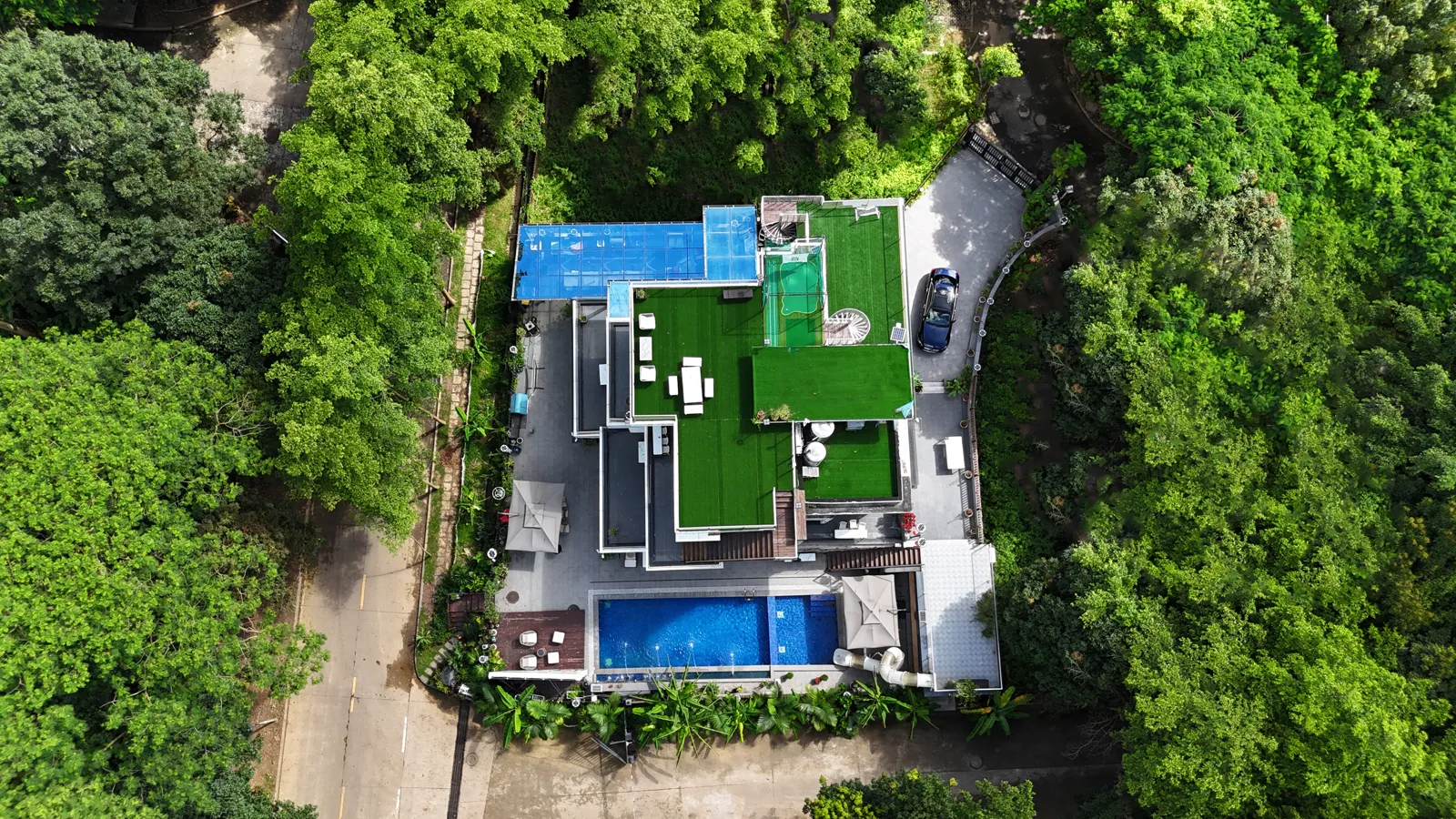 翠溪山庄度假别墅1店 全景俯瞰图