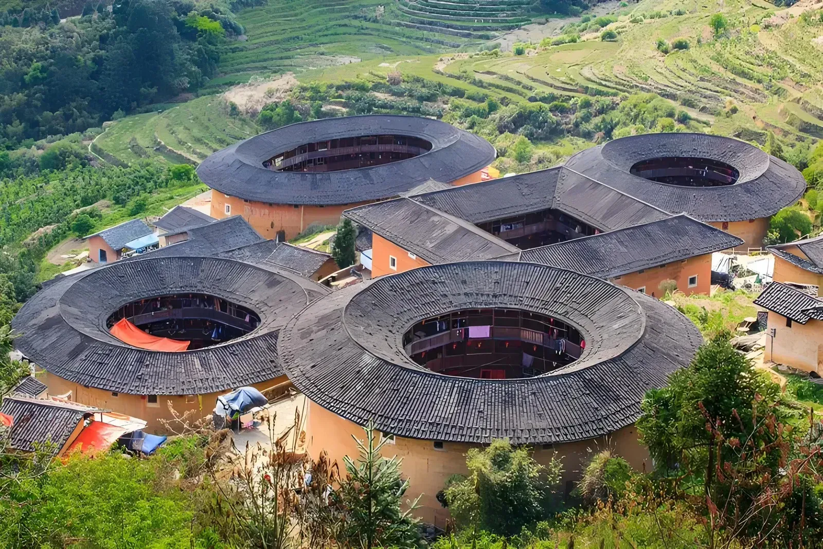 福建南靖云水谣世界遗产土楼古道与水车（翠溪山庄周边游）